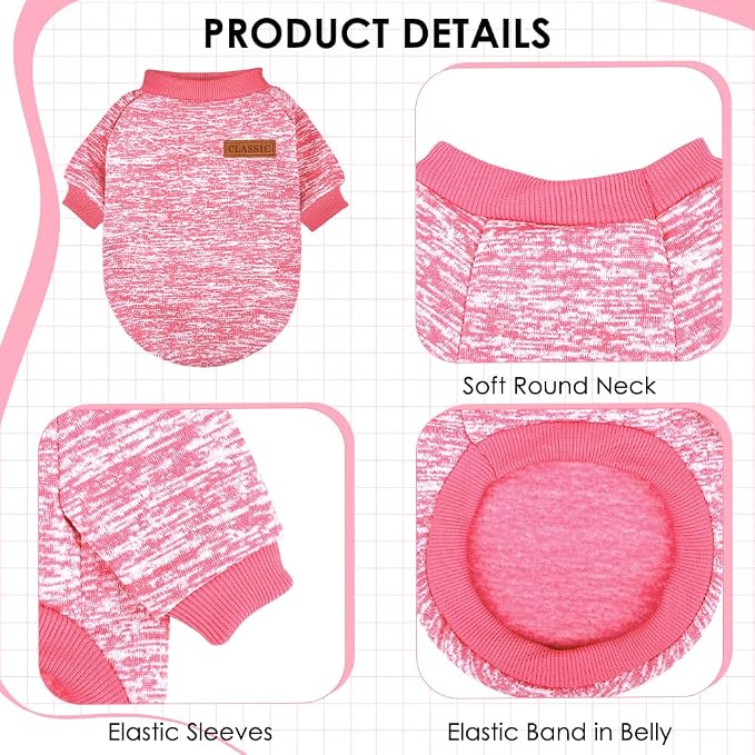 1 Pc Dog Sweaters for Small Dogs Girl Boy Winter Fleece Clothes Warm Soft Dog - Image 4