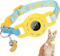 BINGPET AirTag Cat Collar with Bells, Upgraded Safety Elastic Cat Collar with by BINGPET