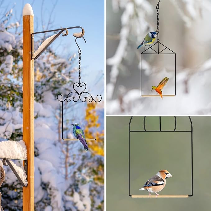 3PK Metal Frame Hummingbird Swings and Perches - Image 6