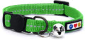 Pawtitas Recycled Green Reflective Cat Collar – Eco-Friendly Breakaway Safety by Pawtitas