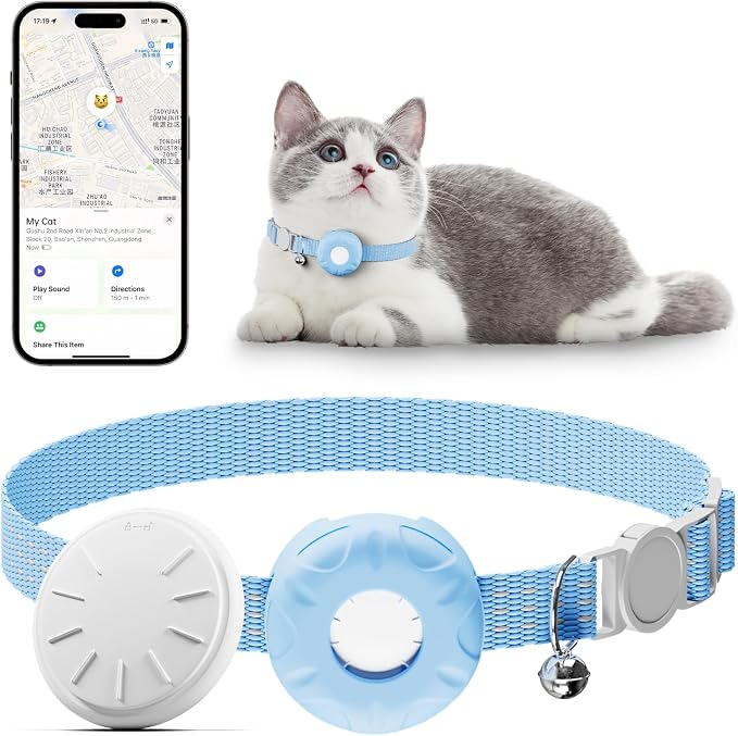 Cat GPS Tracker, Waterproof Pet GPS Tracker by HONGTOPH