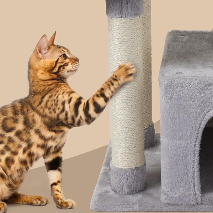FISH&NAP Cute Cat Tree Kitten Cat Tower - Image 6
