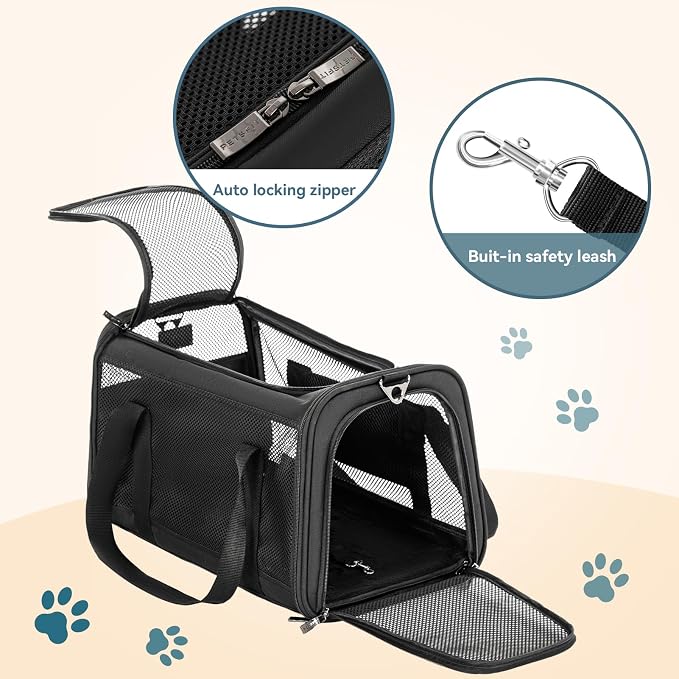 Airline Approved Cat Carrier, Soft-Sided Collapsible Pet Carrier - Image 4