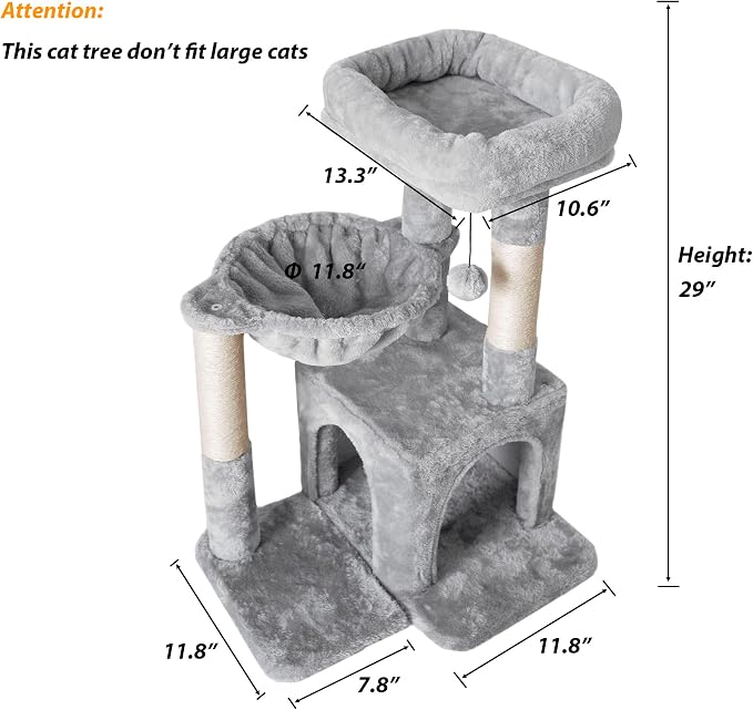 Pesofer Cat Tree, Small Cat Tower - Image 2