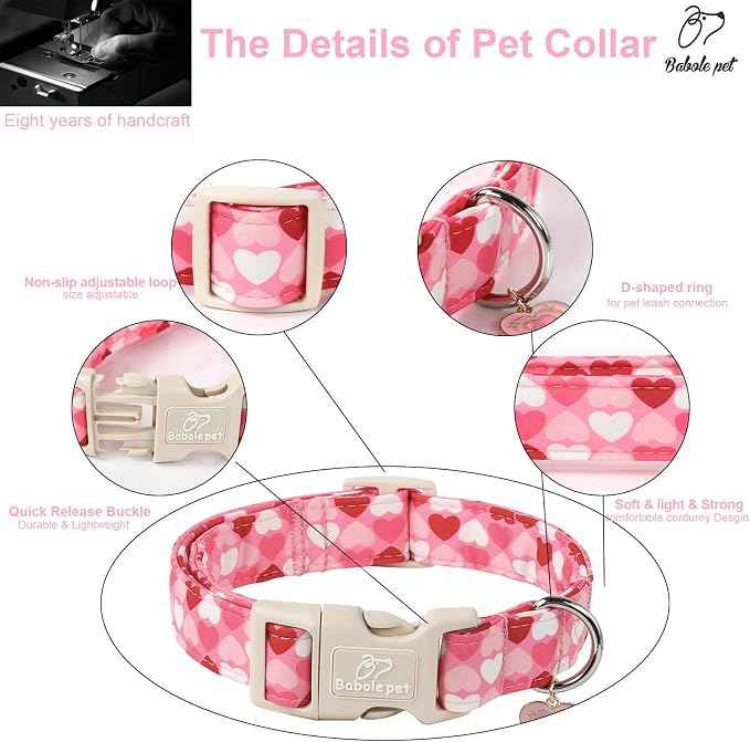 Valentines Dog Collar for Small Dogs