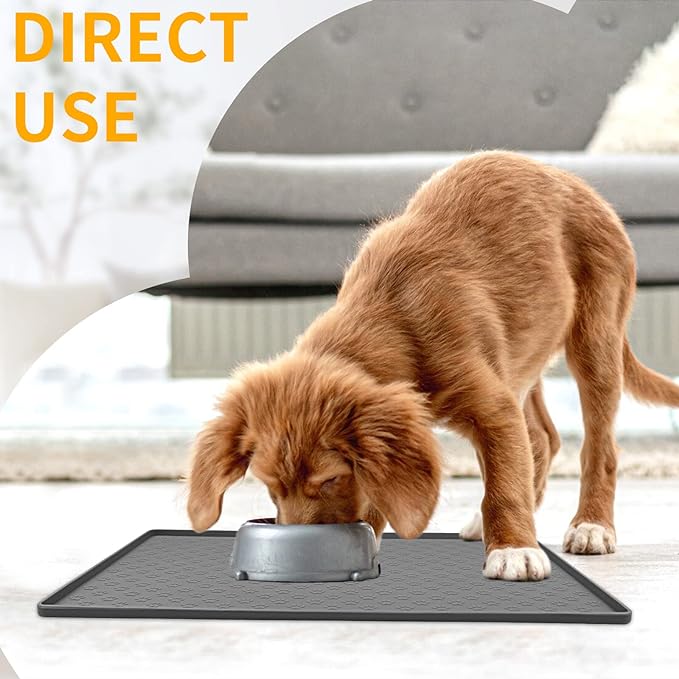 Ptlom Pet Placemat for Dog and Cat, Mat for Prevent Food and Water Overflow - Image 9