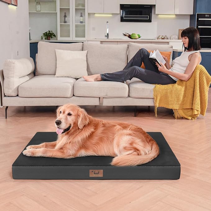Comfort Dog Bed for Small Dogs & Cats, Waterproof Dog Crate Mat Orthopedic Egg - Image 5