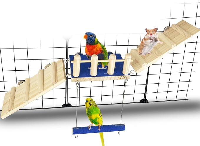 FlidRunest Bird Toy, Parrot Perch Platform - Image 4