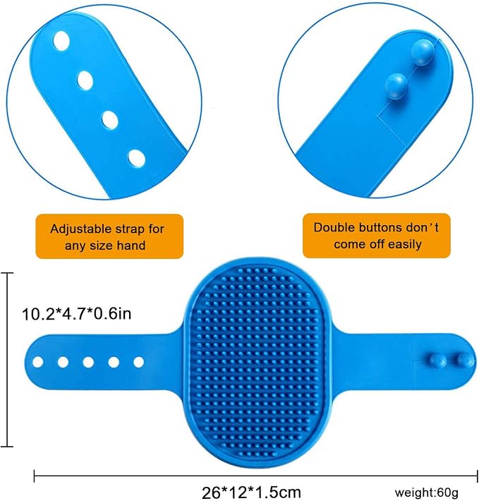 Dog Grooming Brush, Pet Shampoo Bath Brush Shedding Soothing Massage Rubber Comb - Image 6