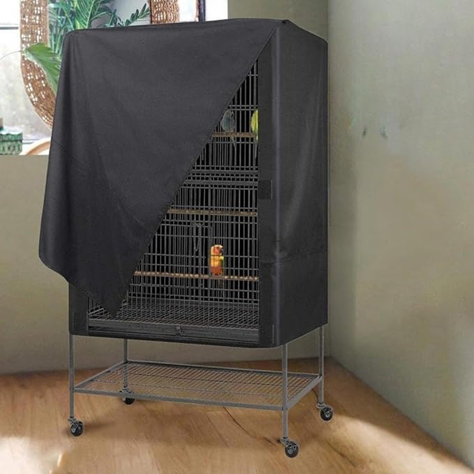 Bird Cover for Cage, Breathable Black Out Lightweight Washable Dust Proof Hood - Image 2