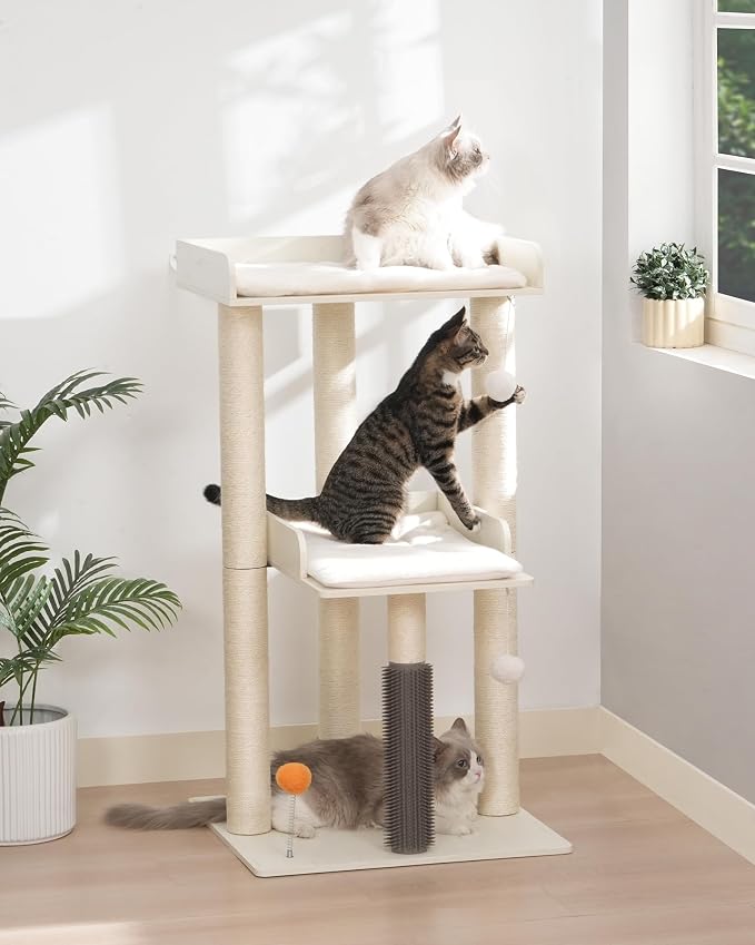 FourFurPets 43.7" Cat Tree, Modern Cat Tree Tower, Cat Tower - Image 3