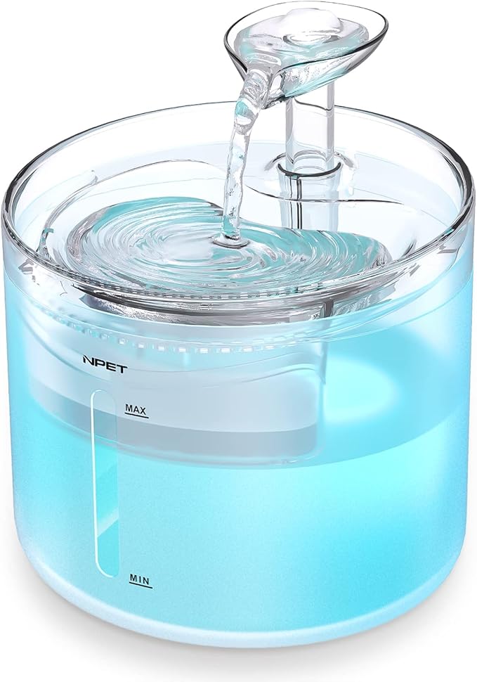 NPET WF100 Cat Foutain, 54oz/1.6L Automatic Pet Water Fountain Dog Water by NPET