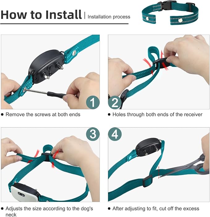 Collar Replacement Strap, Reflective Replacement Nylon Collar Strap Dog GPS - Image 6