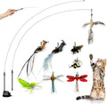 TTcat Cat Feather Toys Suction Cup, 2 Cat Wands, Interactive Toys by TTCAT