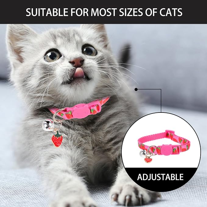 Mipcase Strawberry Printing Cat Collar - Image 4