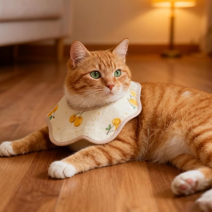 3Pcs Cat Collar Adjustable Kitten Collar Bandana - Image 4