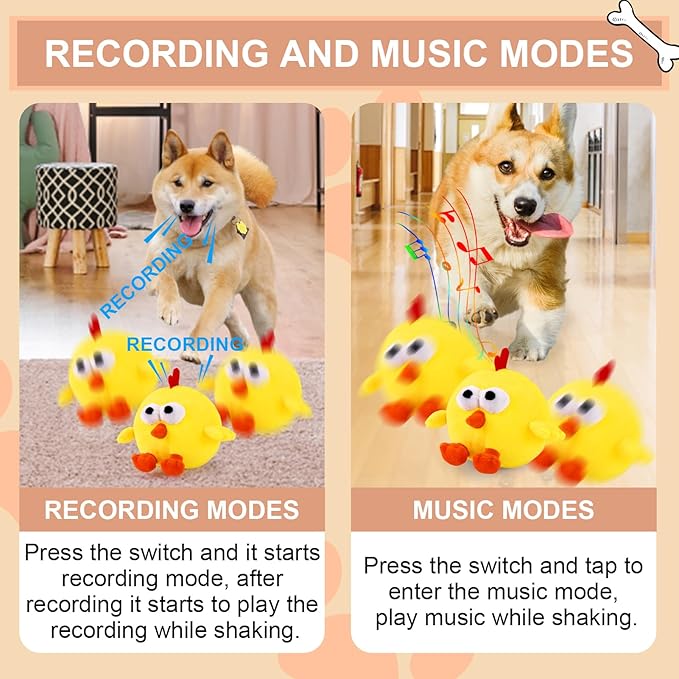 BABORUI Interactive Dog Toys, Crazy Jumping Chicken Dog Toy - Image 3