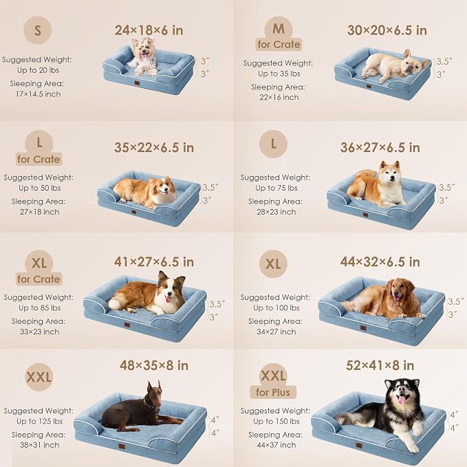 EHEYCIGA Orthopedic Dog Beds for Large Dogs, Waterproof Memory Foam Large Dog - Image 2