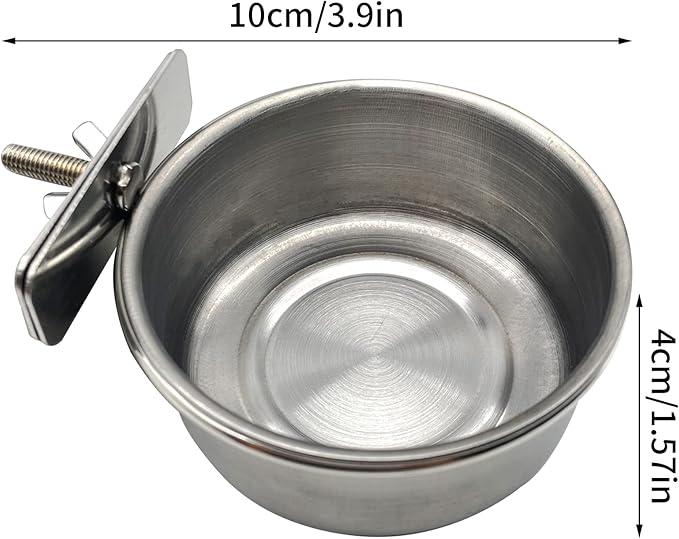 Tfwadmx 6 Pcs Bird Feeding Dish Cups Parrot Food Bowl Clamp Holder Coop Cup - Image 7