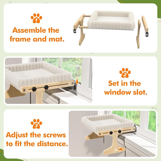 Cat Perch for Window XiaZ Cats Hammock Indoor Cat Bed for Window Adjustable - Image 4