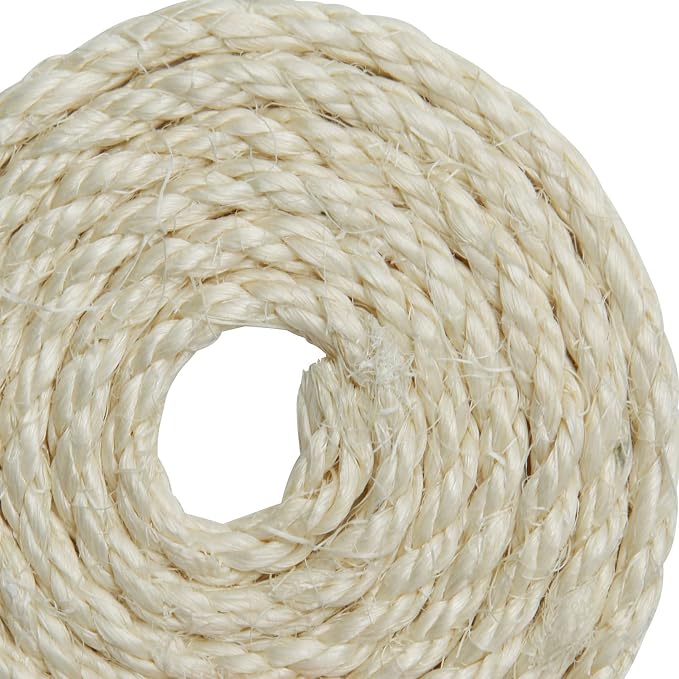 Natural Sisal Rope 8mm 98-Feet for Cat Scratching Post Tree Tower Replacement - Image 7