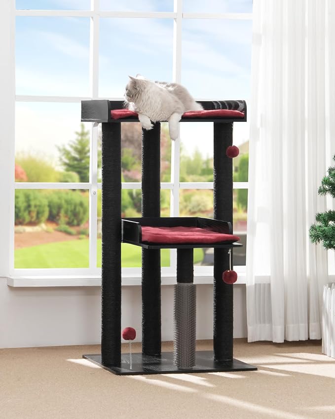 FourFurPets 43.7" Cat Tree, Modern Cat Tree Tower, Cat Tower - Image 4