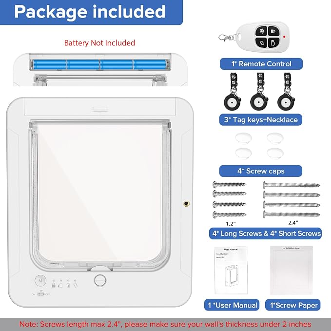 Smart Cat Door for Interior & Exterior, Cat Pet Door - Image 8
