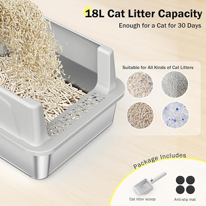 Stainless Steel Cat Litter Box - Image 6