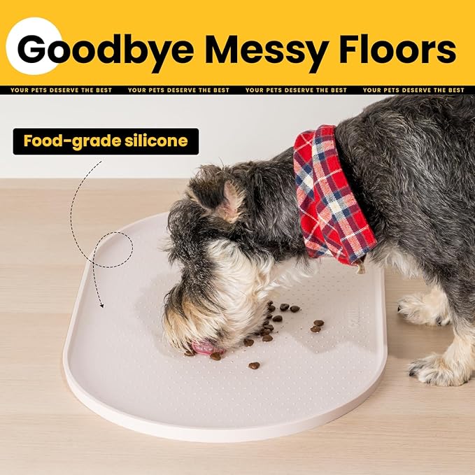 Dog Food Mat, 1/2 Inch Raised Edges Cat Feeding Mat, BPA-Free Silicone Pet Food - Image 5
