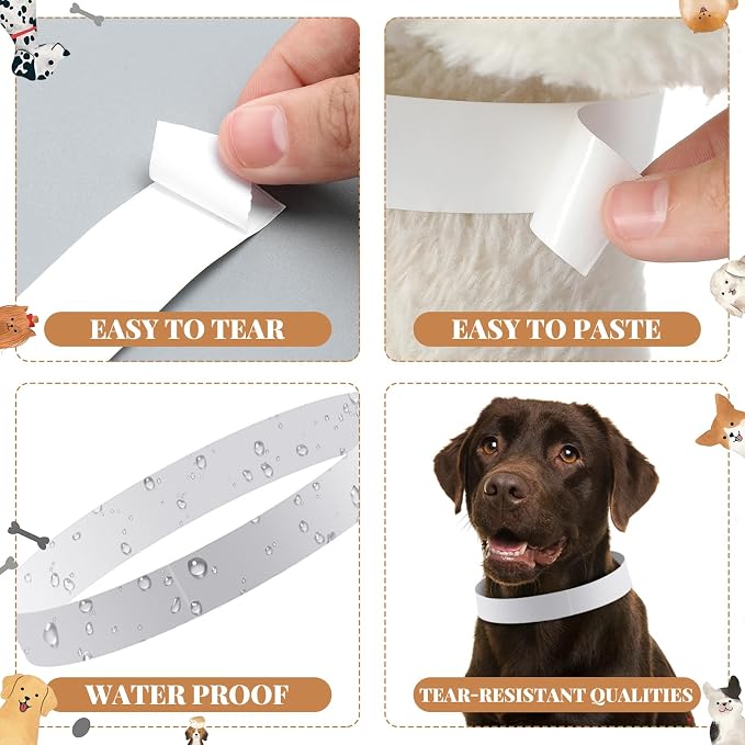 500 Count 20inch Adjustable Paper Dog Collars - Image 3