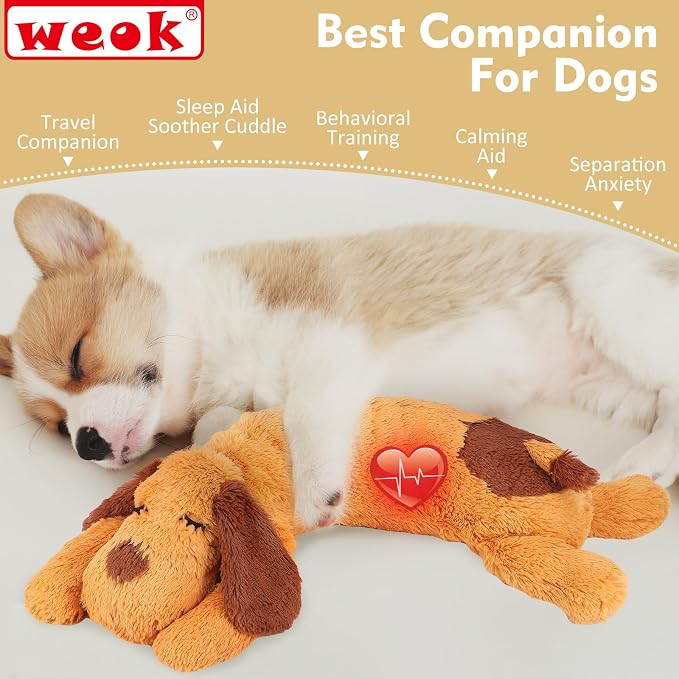 Heartbeat Puppy Toy, Comfort Cuddler Pillow, Dog Anxiety Relief Calming Aid - Image 8