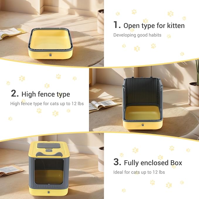 Upgraded Fully Enclosed Cat Litter Box - Image 3