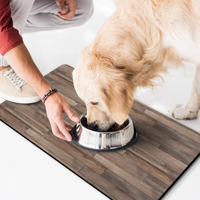 Pet Feeding Mat for Floors Waterproof Dog Mat for Food and Water Absorbent - Image 7
