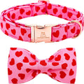Lionheart glory Dog Bow Collar Valentine's Day Dog Collar by LionheartGlory