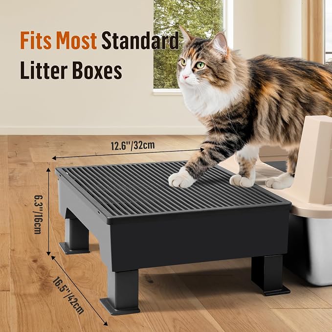 Adjustable Cat Litter Box Step Ramp, Elevated Cat Step Stair - Image 3