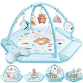 Baby Gym Play Mat, 8-in-1 Tummy Time Mat & Ball Pit by Jyusmile
