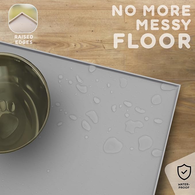 Dog Food Mat - Raised Edges Dogs Mat - Image 5