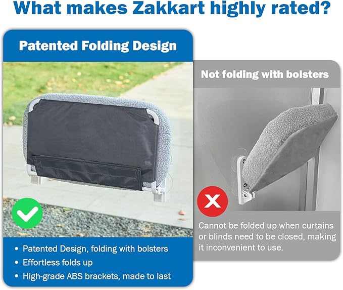 Zakkart Foldable Cat Hammock for Window - Image 3