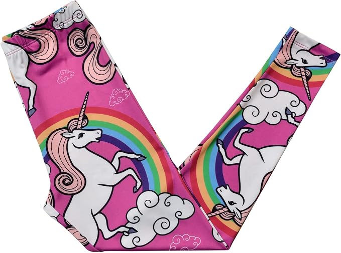 Girl Unicorn Leggings Kid Rainbow Print Legging Tights Trousers Slim Long Pants - Image 4