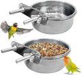 PINVNBY Stainless Steel Bird Bowl Parrot Food Water Bowls by PINVNBY