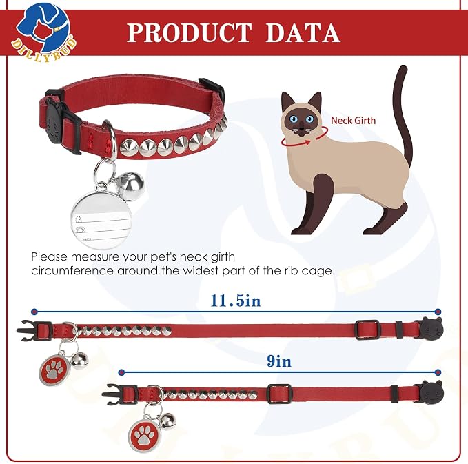Leather Personalized Breakaway Cat Collar - Image 6
