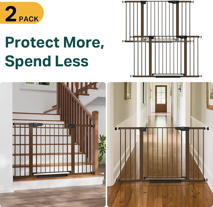 Cumbor 2 Pack 29.7"-51.5" Extra Wide Baby Gate - Image 2