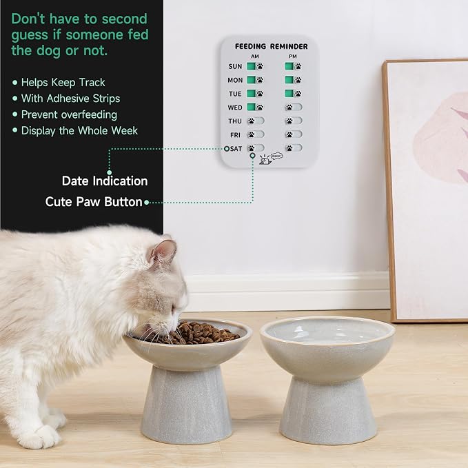 YAUYIK Dog Feeding Reminder, Puppy Feeding Schedule Chart, AM/PM Daily - Image 2