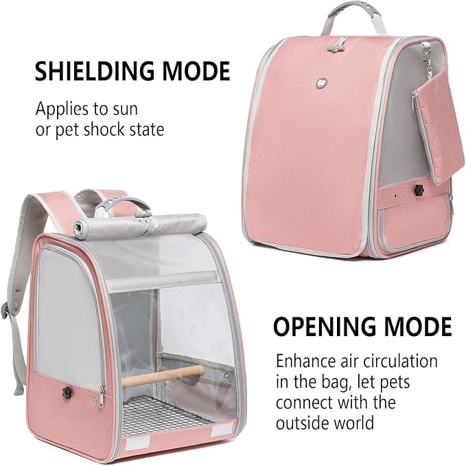 Bird Carrier Backpack, Portable Travel Bird Cage - Image 9