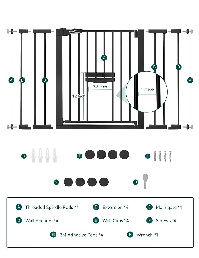 BABELIO 29-48" Extra Wide Baby Gate - Image 7
