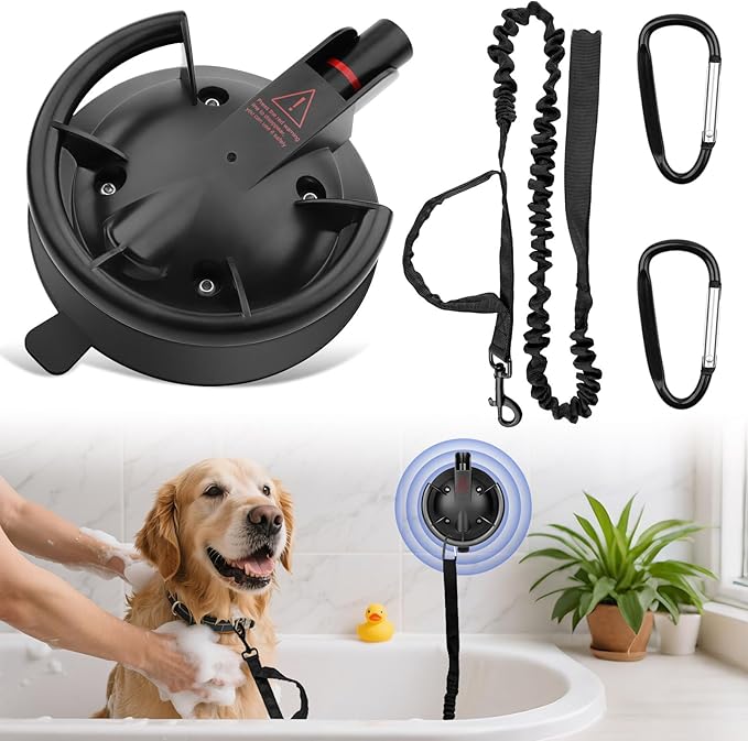 Dog Bathing Suction Cup with Tether, High Elasticity Nylon Dog Bathing Tether by Ruppence