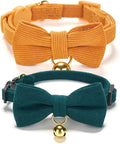 2 Pack Soft Corduroy Cat Collars by Ewinoom
