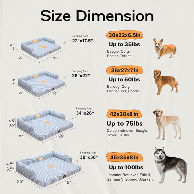 Dog Bed Medium Size Dog-Orthopedic Waterproof Bed - Image 3
