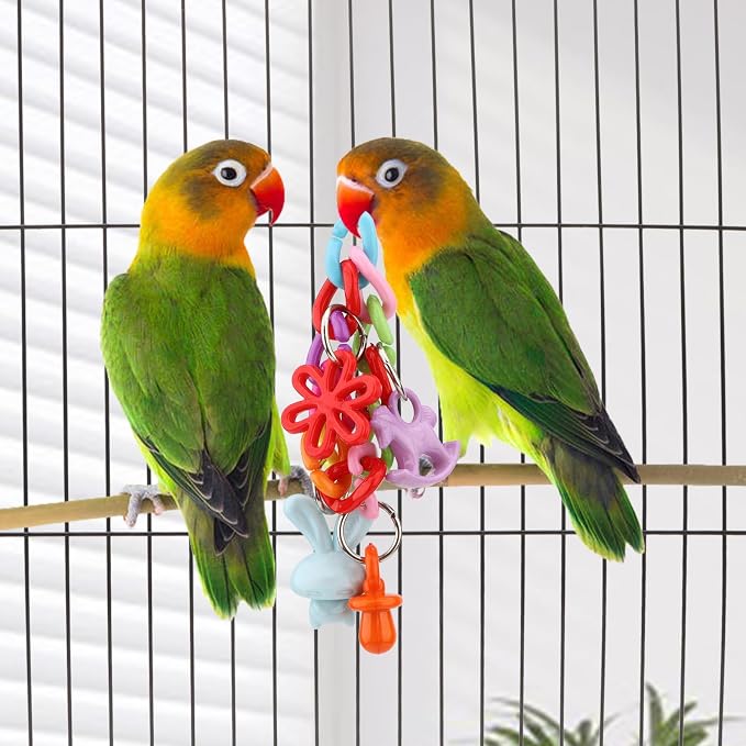 Hypeety Bird Parrot Foot Toy Chewing Swing Bite Toy Plastic Parrot Toys Bird - Image 7