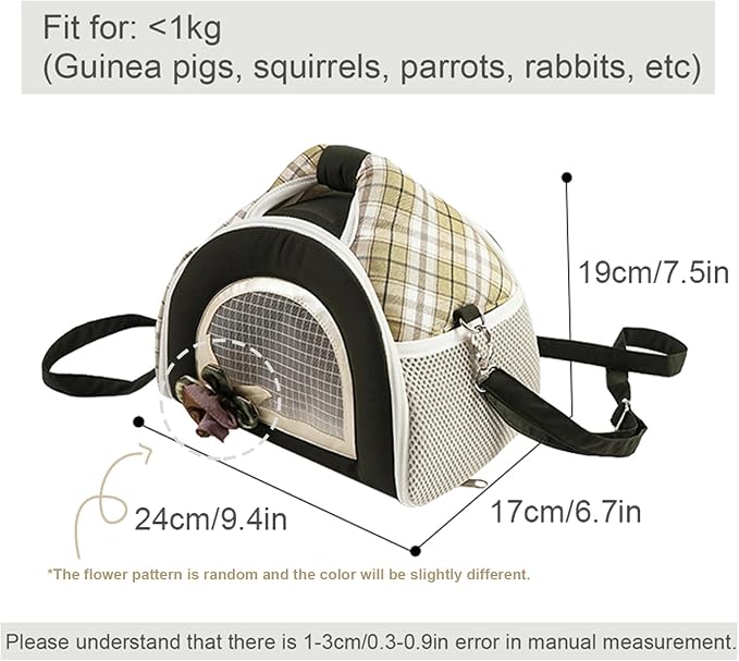ABLAZEZAI Guinea Pig Carrier, Small Animal Travel Bag, Breathable Outdoor - Image 2